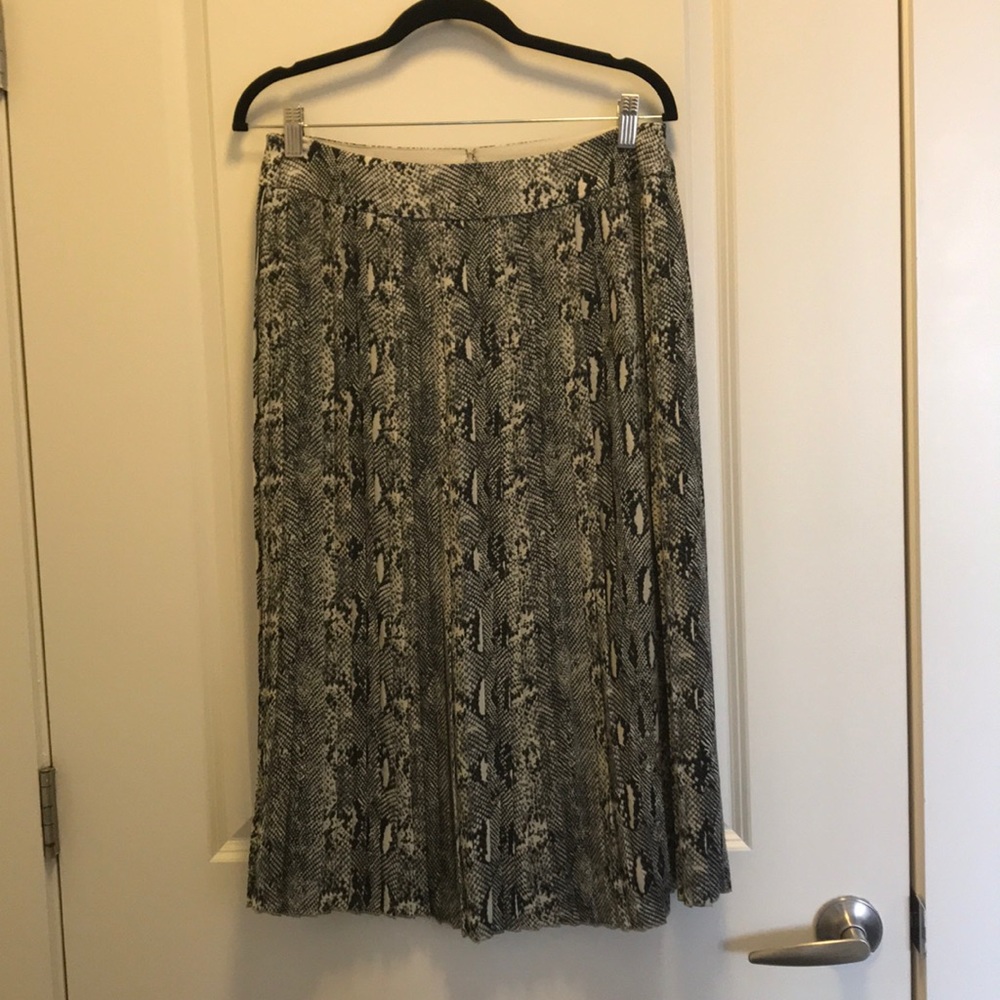 Long Pleated Midi Skirt